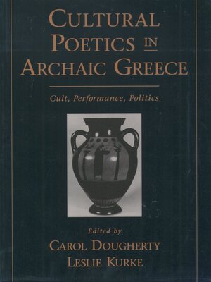 cover image of Cultural Poetics in Archaic Greece